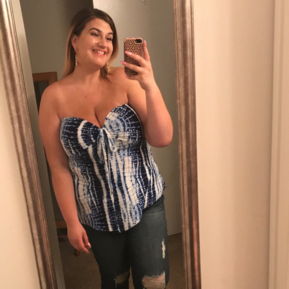 Strapless Flowy Top